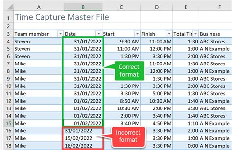 Correct date format .